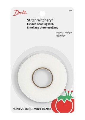 Dritz - 227 1/4x20 Stitch Witchery 1/4inx 20yd, 1/4-Inch X 20-Yards, White 