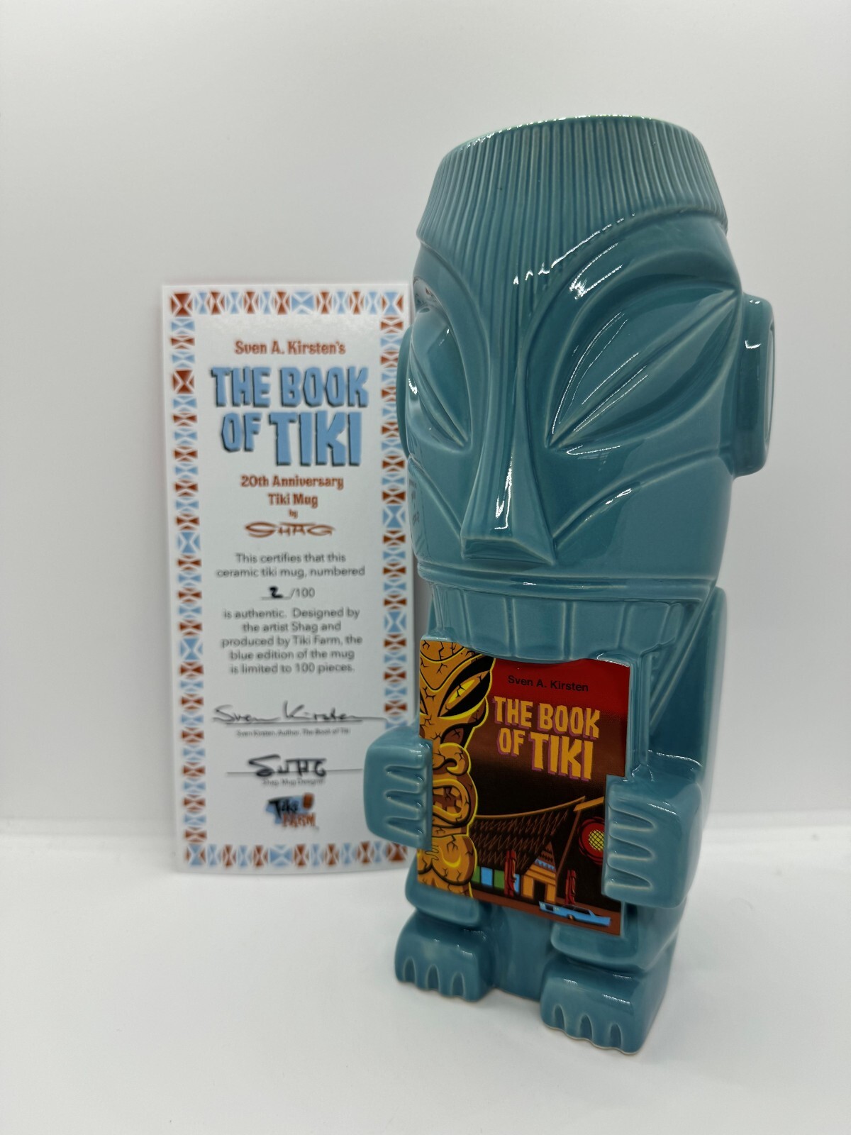 2020 SHAG / Sven Kirsten Edition Book of Tiki Mug 2/100 Tiki Farm Blue