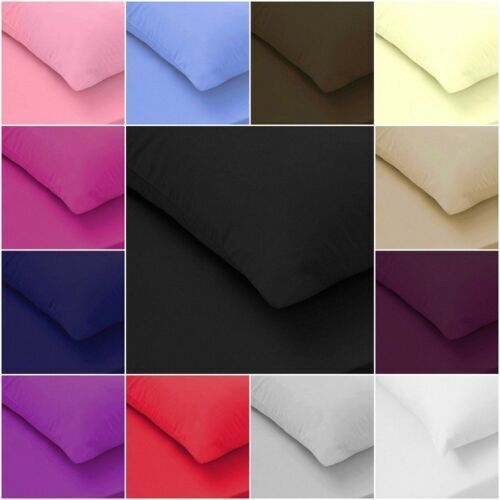 3 PC Fitted Sheet Set Euro Double IKEA Size Extra Deep Pocket Egyptian Cotton