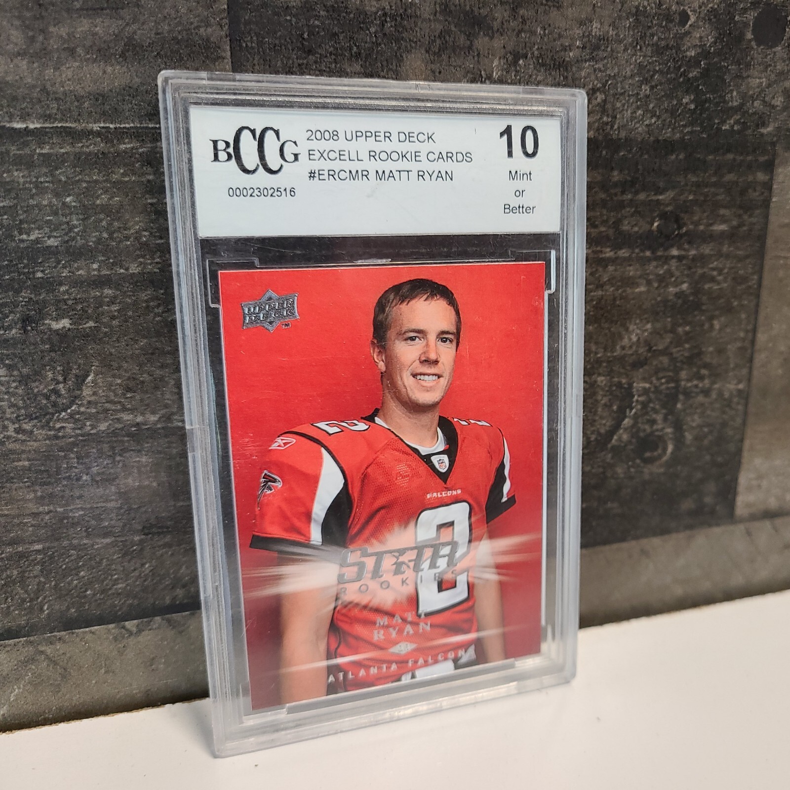 08 ERC-MR Matt Ryan Graded 10 Gem Mint Rookie RC Upper Deck BCCG Star ATL Falcon