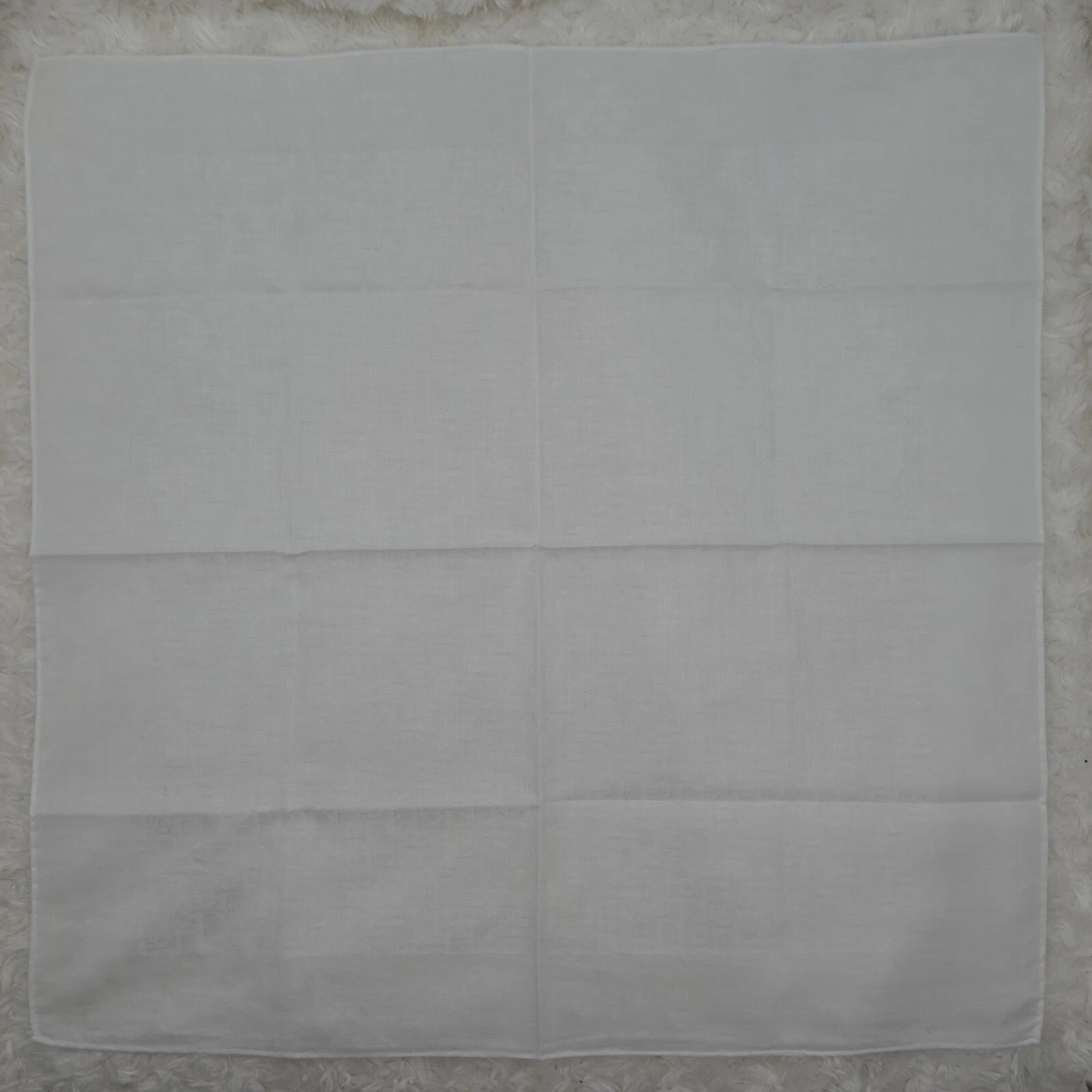 L797 Christian DIOR foulard blanc écharpe écharpe de poche carré 18