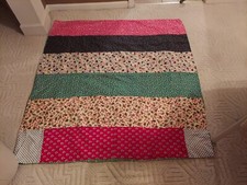 CHRISTMAS THROW QUILTED BLANKET MULTI COLOR CHRISTMAS THEMED