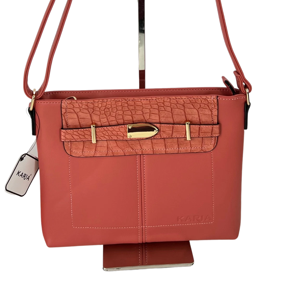 Coral color handbags hot sale