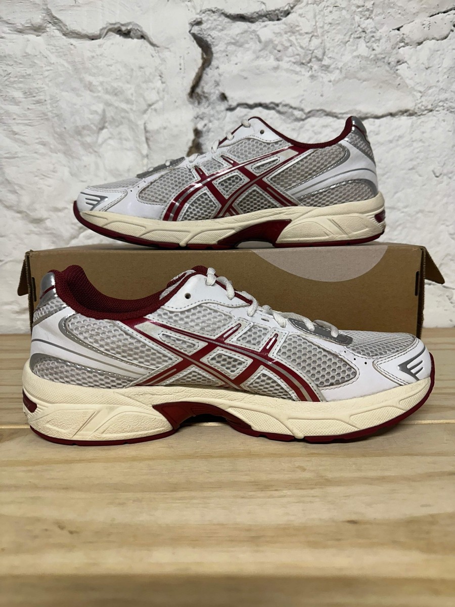 Asics Gel-1130 White Red Dahlia Men's Size 8.5 Pre-owned Sneakers