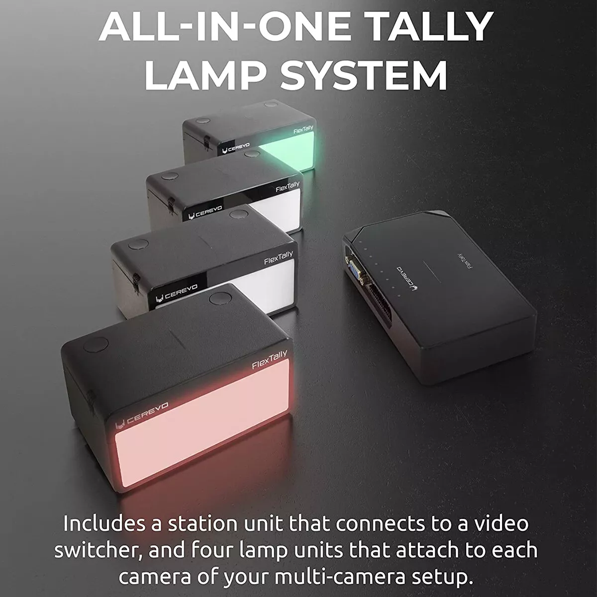 Cerevo FlexTally Wireless Tally Light System for Video Switcher and Multi-Camera