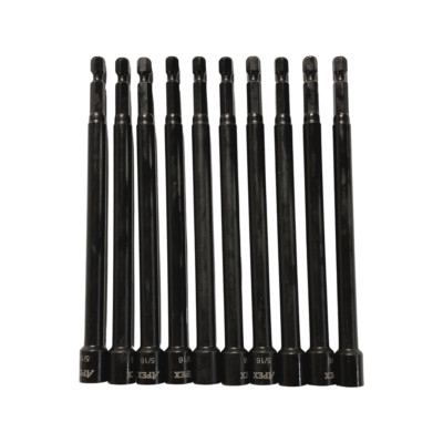 Apex 6'' Impact 5/16'' Magnetic Nut Setters Quick Change 10 Pack