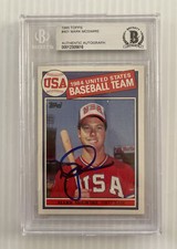 Mark Mcgwire Signed Autographed 1985 USA Topps Rookie Card Beckett Slabbed