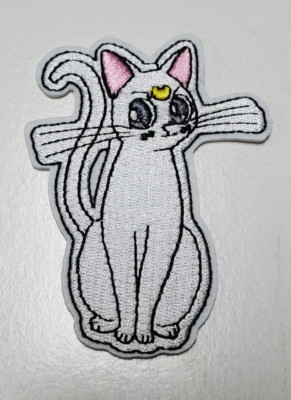Sailor Moon White Cat Large  3'' Embroidered  Patch- USA Mailed
