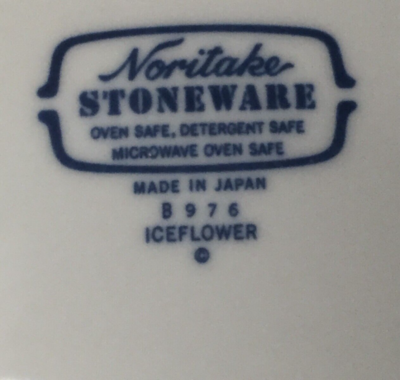 Noritake Stoneware - Iceflower - Dinner Plates - TWO - 2 - B976