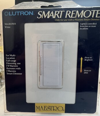 Lutron Smart Remote MA-RH-WH White for use with Maestro Smart Dimmer Brand New