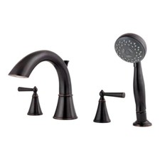 Pfister LG6-4GLY Saxton 2 Handle Roman Tub Faucet Hand Shower in Tuscan Bronze