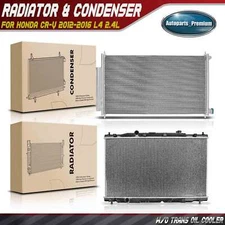 Aluminum Radiator & A/C Condenser Cooling Kit for Honda CR-V 2012-2016 L4 2.4L