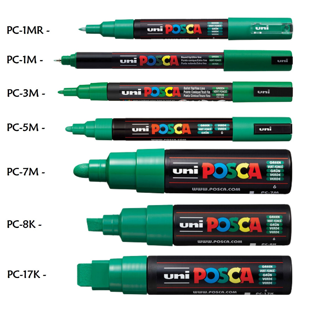 Uni Posca Paint Marker Pen Permanent Waterproof Fabric Glass Metal
