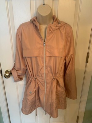 Primark Packable Polyester Blush Color Wind/Rain Hooded Jacket w Pouch Size S