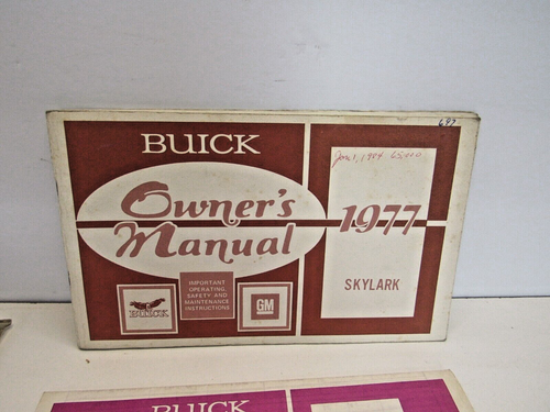 1977 Buick Skylark GM Owner's Manual Original OEM #OP-37 - Imagen 2 de 10