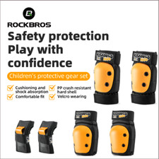 ROCKBROS Kids Cycling Knee Elbow Pads Set Knee Guard Bike Protective Brace Gear