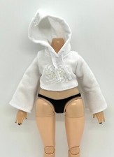 Rainbow High Water Color Create Fashion Doll Outfit White Hoodie Long Sleeve Top