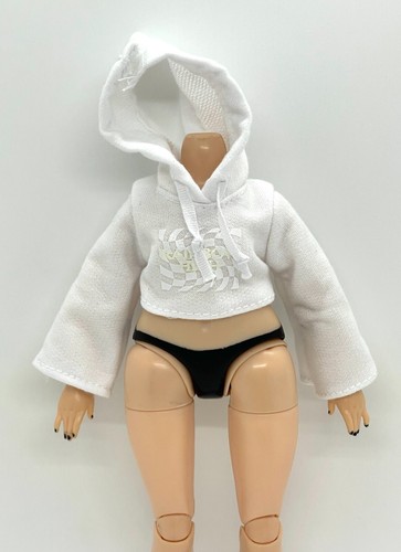 Rainbow High Water Color Create Fashion Doll Outfit White Hoodie Long Sleeve Top