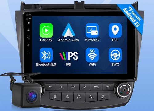 For Honda Accord 2003 2004 2005 2006 2007 Android 13 Car Radio Stereo Bluetooth