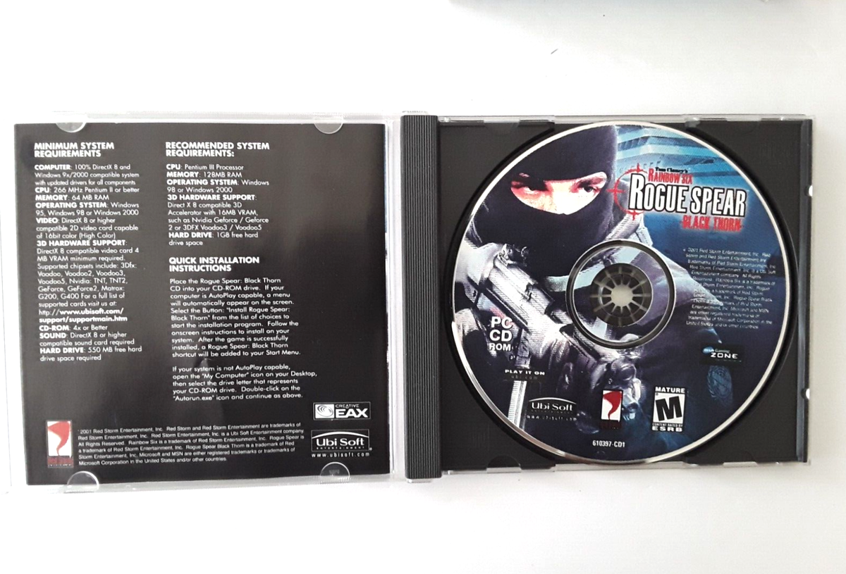 Tom Claneys Rainbow Six Rogue Spear Black Thorn PC Game PC CD-Rom