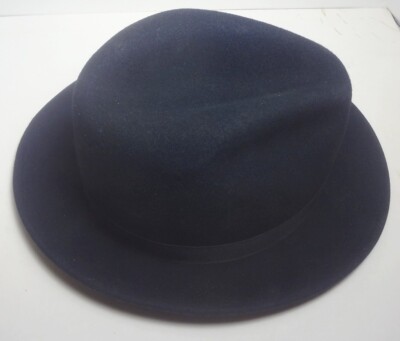 Pendleton wool felt Fedora hat size 6 7/8 AB210-71010 Vintage BLACK PENDLETON #AB 210-71010 WOOL FEDORA MEN main image 3