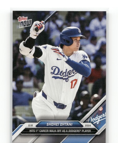 SHOHEI OHTANI 1st Career Walk-Off As LA Dodger 2024 Topps Now #212, PR: 8566 🔥