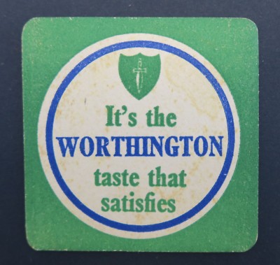 Antique WORTHINGTON Coaster Bierdeckel Beer Souser 10
