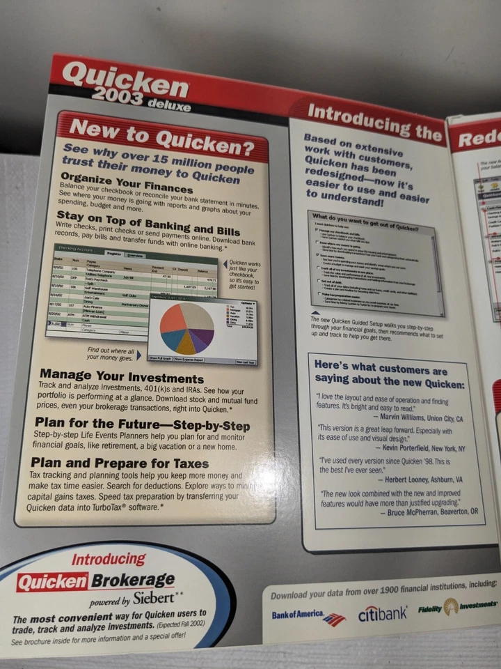 Quicken 2003 Deluxe software CD-ROM disc program Intuit Windows 95/98/2000/Me/XP - Image 3 of 4