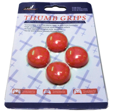 4 x Thumb Grips For PS4 PS5 XBOX ONE Xbox Series X Toggle Cover - Red