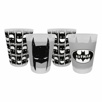 DC COMICS - BATMAN - 4er Pack - Trinkbecher / Drinking Cup - Neu / OVP