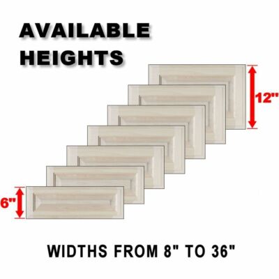 Unfinished Maple Square Raised Panel Drawer Fronts