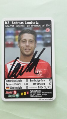 Quartett Karte Fortuna Düsseldorf Andreas Lambertz 2012-2013