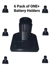 6-Pack Battery Holder Wall Mount Heavy Duty For RYOBI 18V ONE+ DIYer Customize