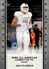 10-Ct Lot Van Fillinger 2020 Leaf US Army All-American Rookies RCs Utah