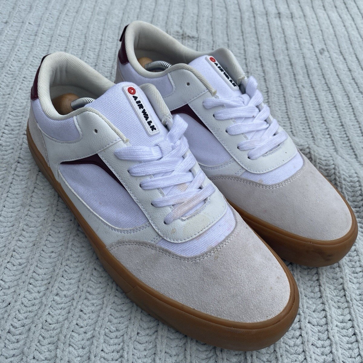 AIRWALK Shoes Mens 12 Huntington Sneakers White Faux Leather Casual  MNAK23ES014