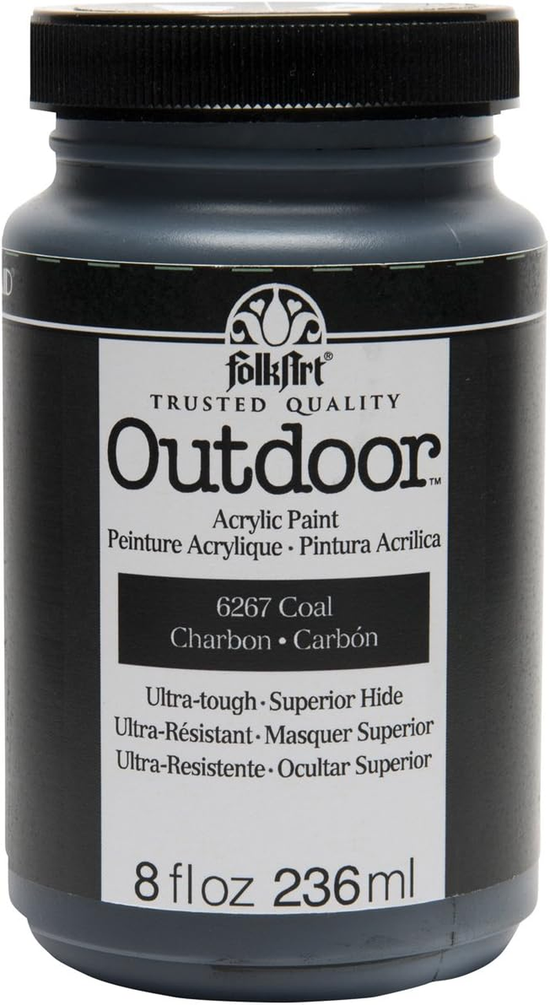 Outdoor Acrylic Paint in Assorted Colors (8 Oz), Coal