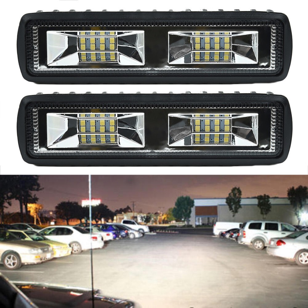 2x DC12V LED Car SUV Off-Road Work White Light Bar Spot Beam Driving Fog Lamp