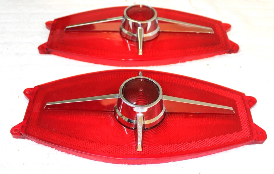 1965 Ford Ranch Wagon Country Sedan Country Squire NOS L+R REAR TAIL LAMP LENSES - Image 4 of 4