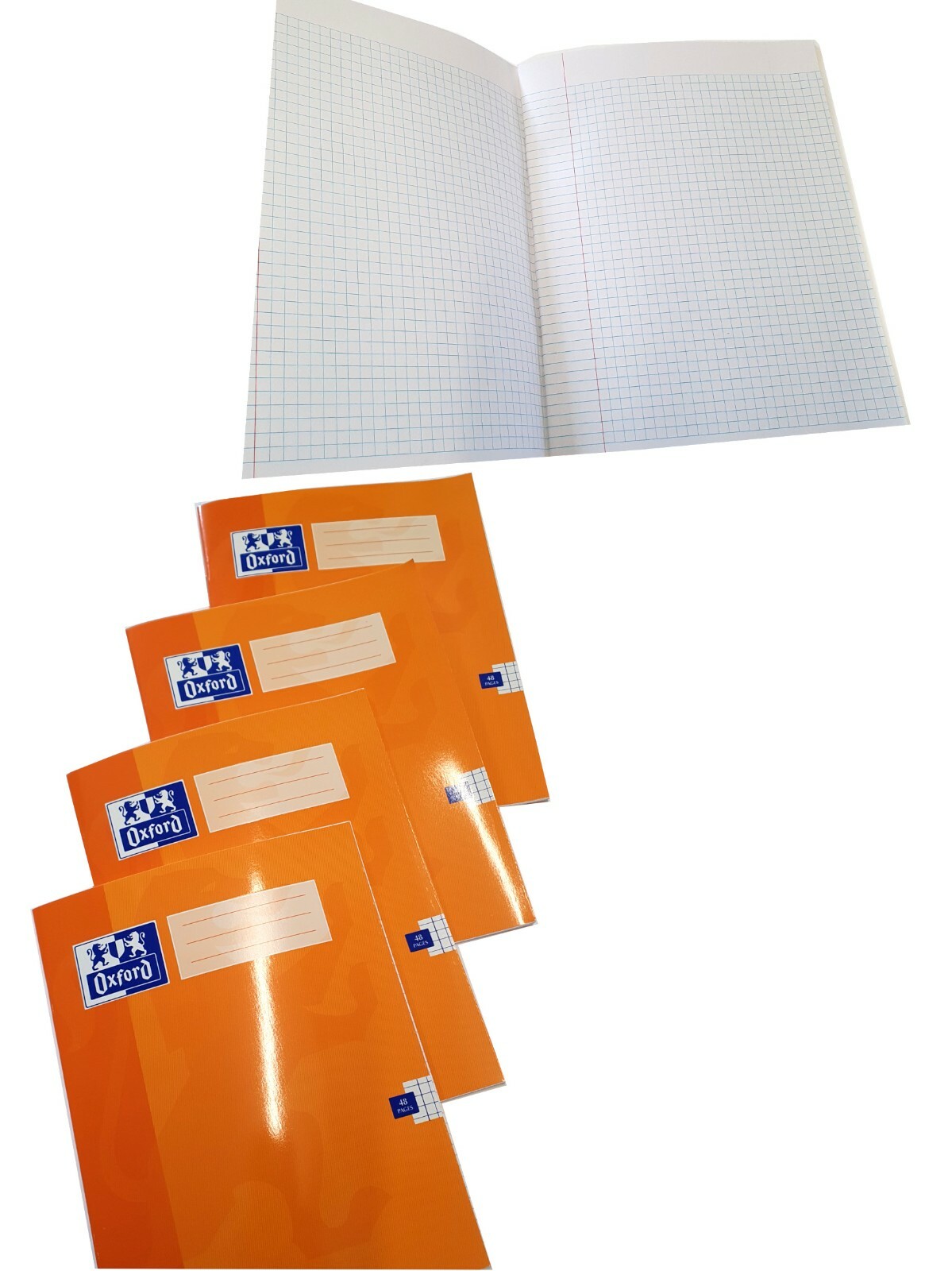 Exercise Books. Pack of 25. Gridded 90gsm paper with Margin. 229mm x 178mm