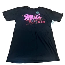 NEW Universal Studios Hollywood HHN 2024 MEL'S DRIVE-IN  GLOWS - Black T-Shirt M