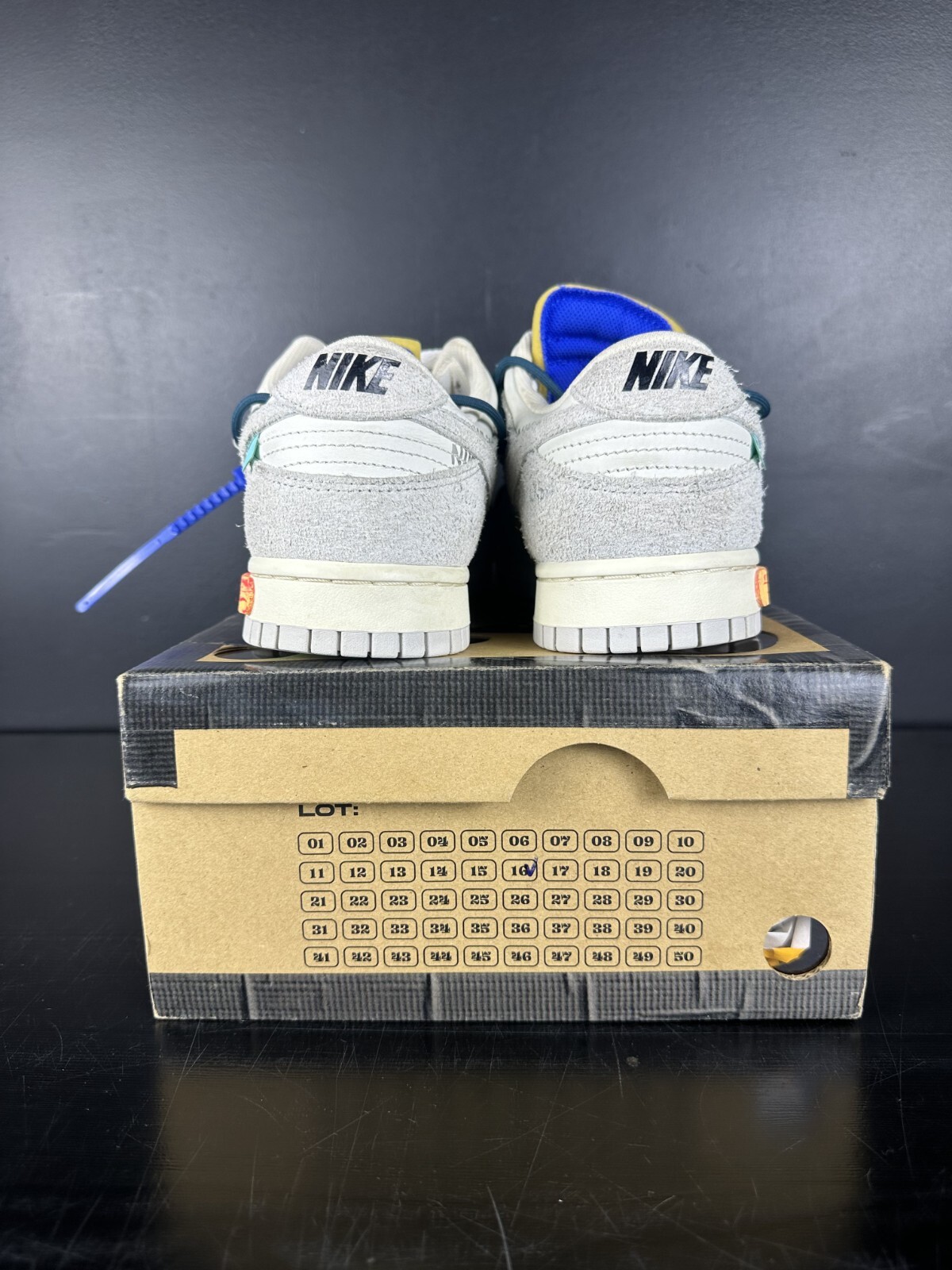 OFF WHITE X NIKE Taglia 10 5 Lotto Nike Off White x Dunk Low "16 di 50" **US