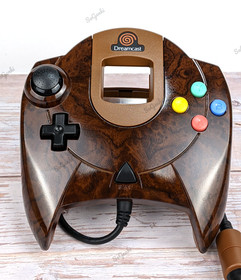 Sega Dreamcast Marble Wood Brown Controller Limited Edition Dream Point Bank CIB