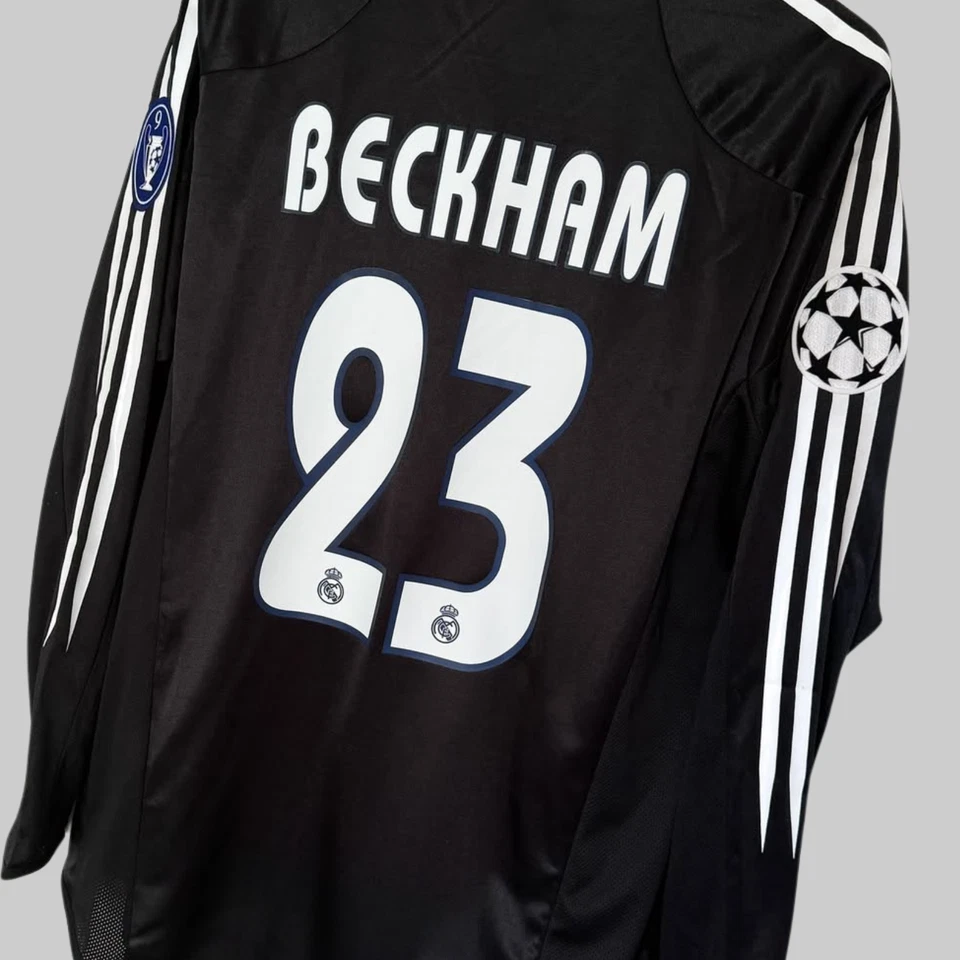 David Beckham #23 Real Madrid 2006/2007 Black Long sleeve Jersey Soccer NWT - Image 3 of 4