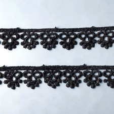 1/2-inch-wide Venise lace trim black color 5 yards