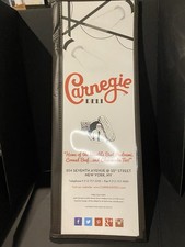 Original NYC Midtown Manhattan Carnegie Deli Menu Restaurant Memorabilia