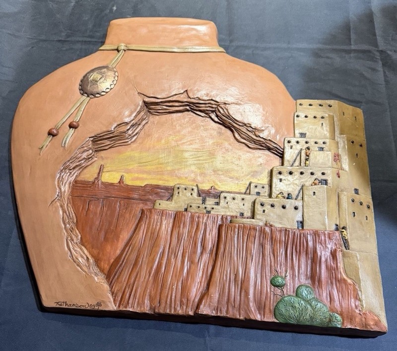 Nantahala Creations Southwestern Ceramic Wall Hanging Cliff Dwelling Relief