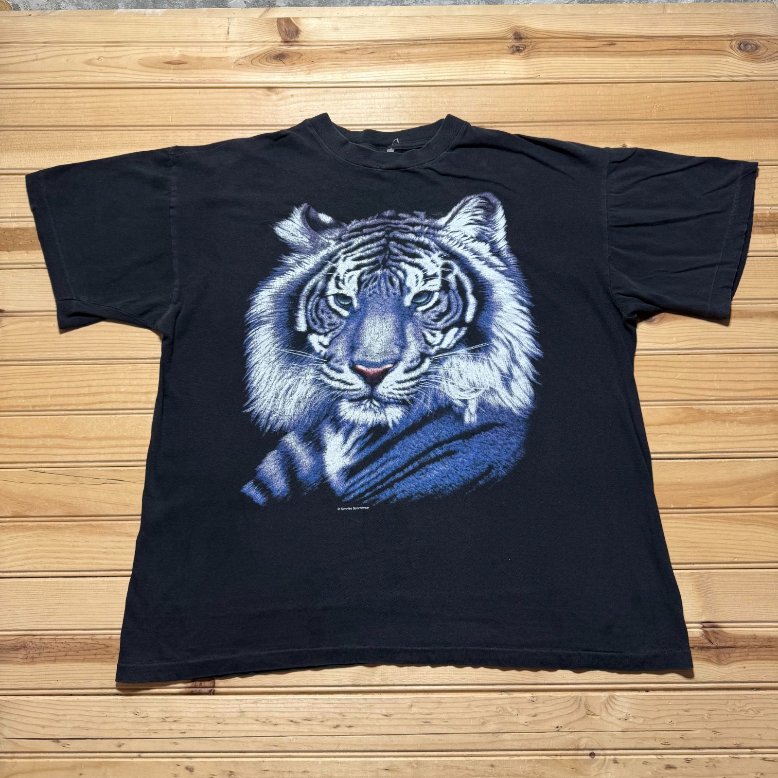 Vintage 90s Sunrise Sportswear Tiger Single Stitch Graphic T-Shirt - Size XL