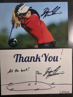 BROOKE HENDERSON Autograph Hand Signed 4X6 Photo & CARD FEMALE LPGA GOLFER