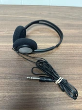 6.5 MM Wired Ear Pad On The Ear Headphones Black And Silver Very Good 6E