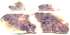 4 Nice & Hard Lepidolite from California 1st Pic Wet Total 10.4 Ounces #3631